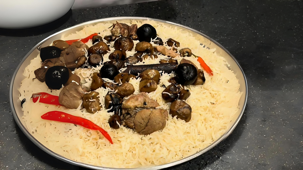 وصفة كبسة الفقع مع اللحم