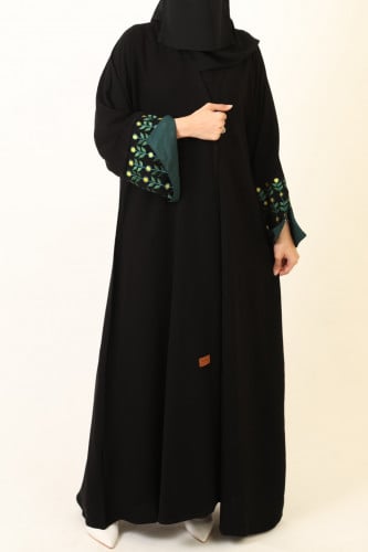 عباية نص كلوش - قماش ملكي(07)