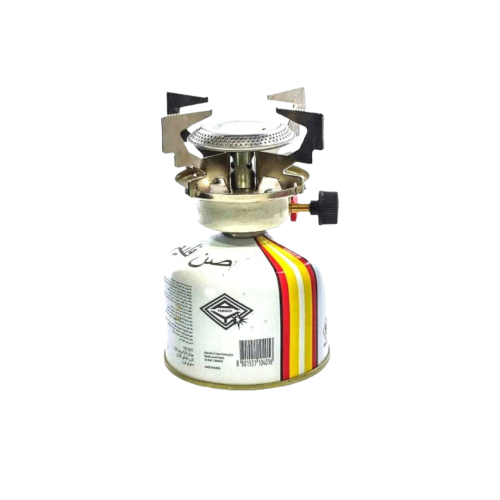 Kompor perjalanan kecil Italia dengan korek api buatan Italia