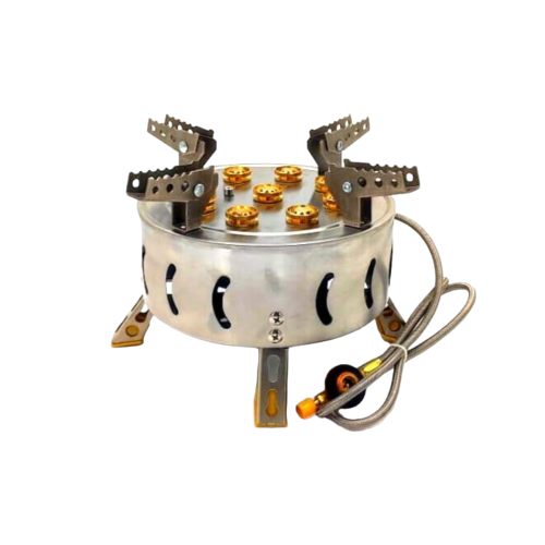 यात्राओं और कैम्पिंग के लिए 9 बर्नर वाला ज्वालामुखी स्टोव