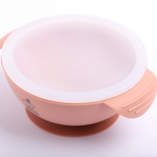 وعاء سيليكون مع غطاء روز  Silicone Bowl