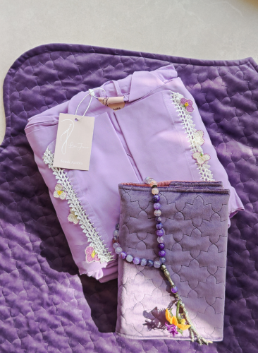 شرشف صلاة لف بنفسجي بالورد الاويا تركي