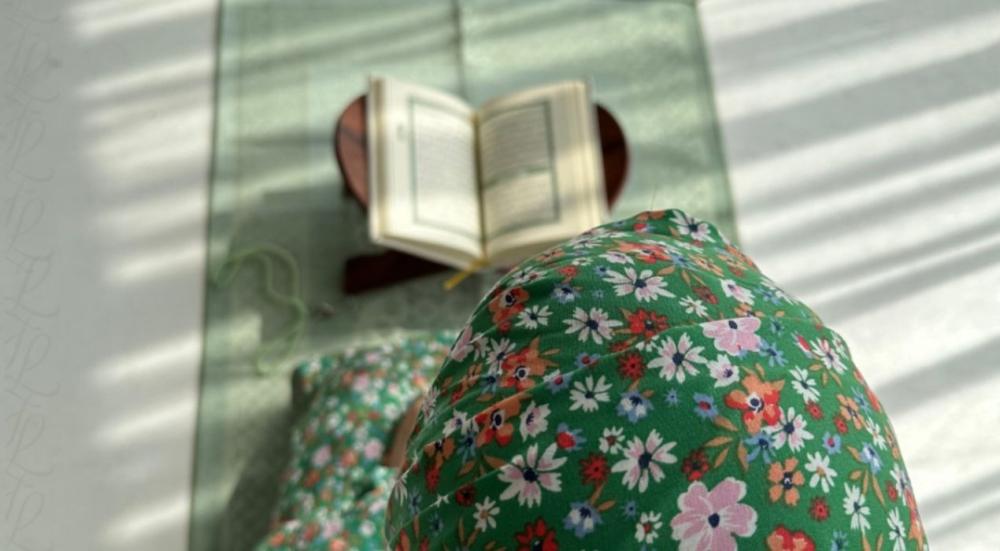 شرشف صلاة سحاب اخضر