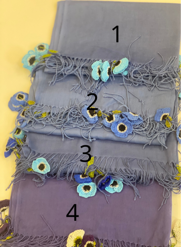 طرحة بكروشيه  اويا تركي ورد