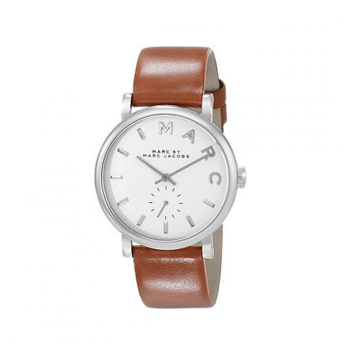 ساعة مارك جاكوبز نسائية - بني/فضي