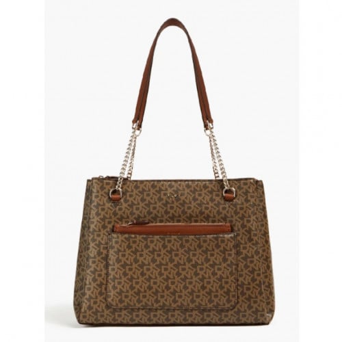 حقيبة دكني بني داكن