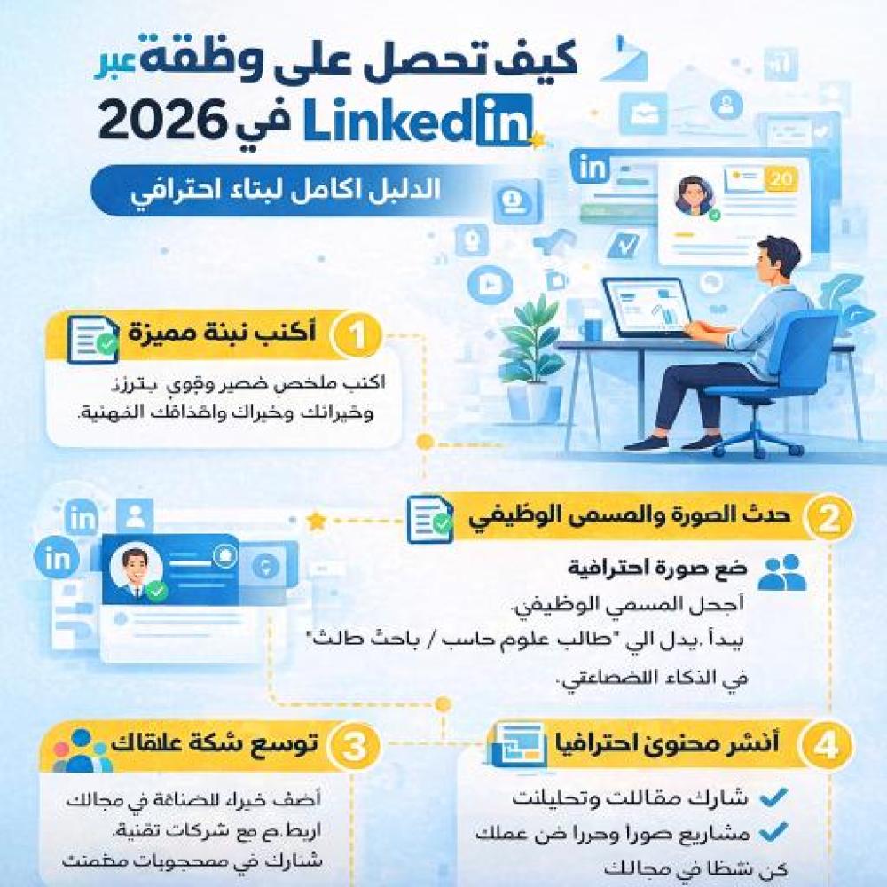 كيف تحصل على وظيفة عبر LinkedIn في 2026: الدليل الكامل لبناء ملف احترافي