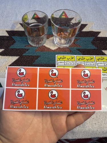 6 ملصقات شاي الوزة شفاف