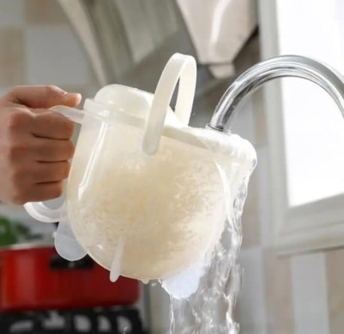 وعاء غسل الارز وعاء عملي موفر لحبات الارز المتناثر...