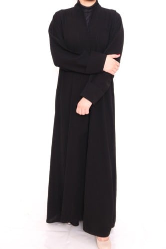 عبايه كتف رسميه قماش ملكي بكم صفط ازارير نص كلوش