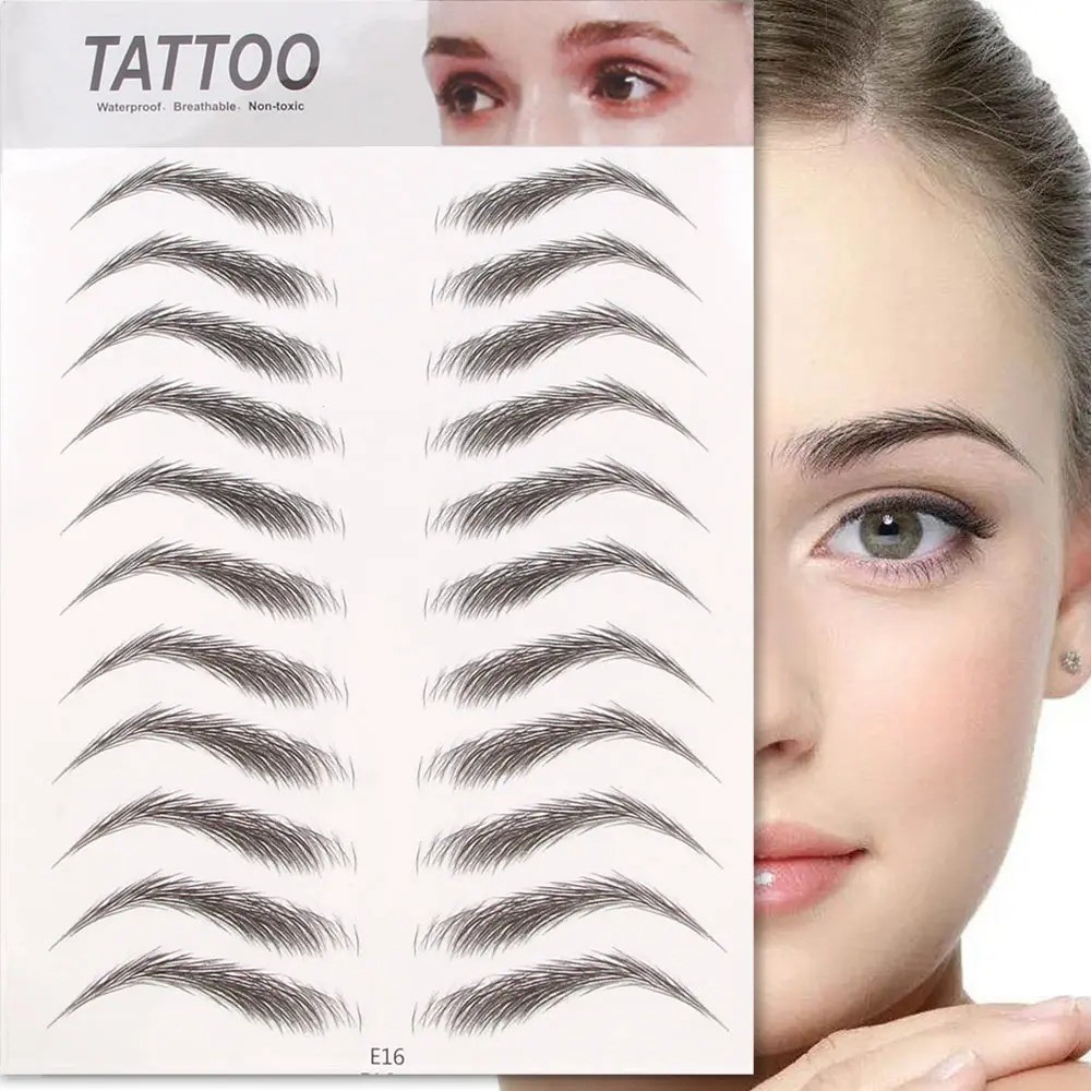 تاتو حواجب 4D ، ملصقات طباعة مقاومة للماء