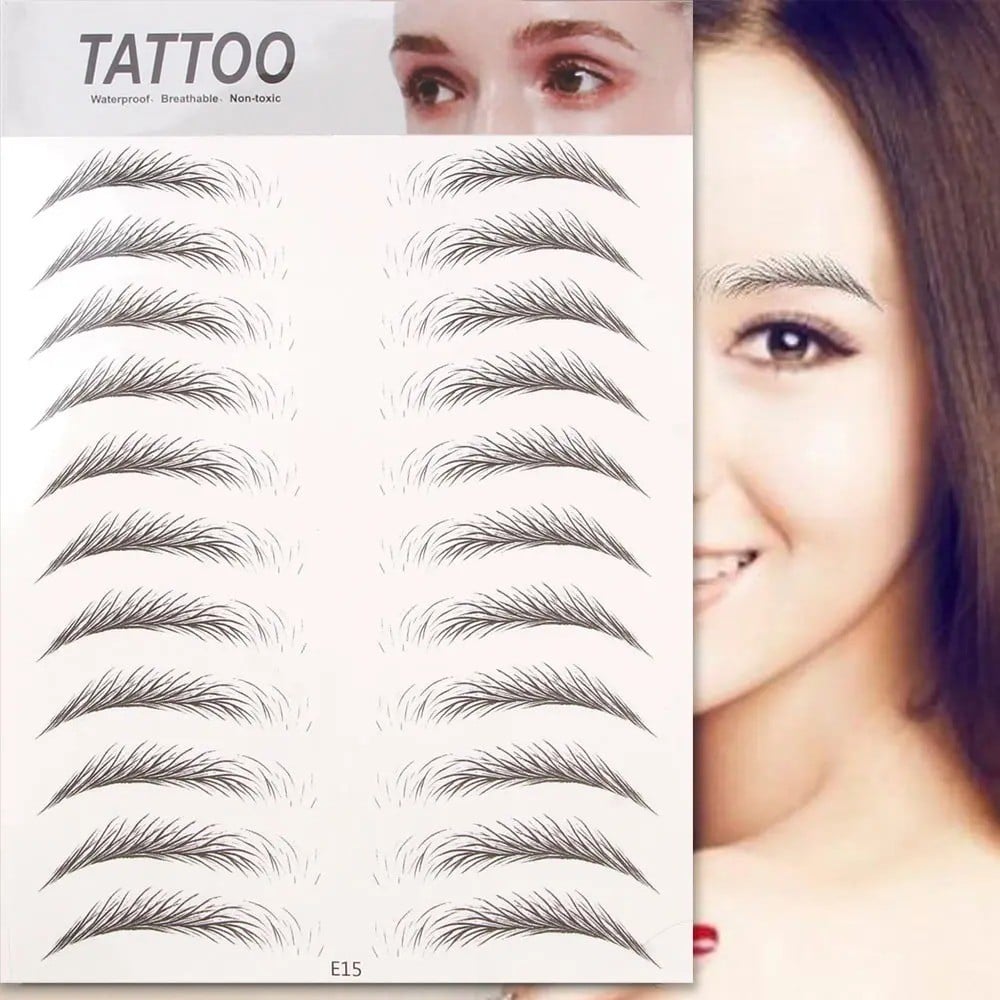 تاتو حواجب 4D ، ملصقات طباعة مقاومة للماء