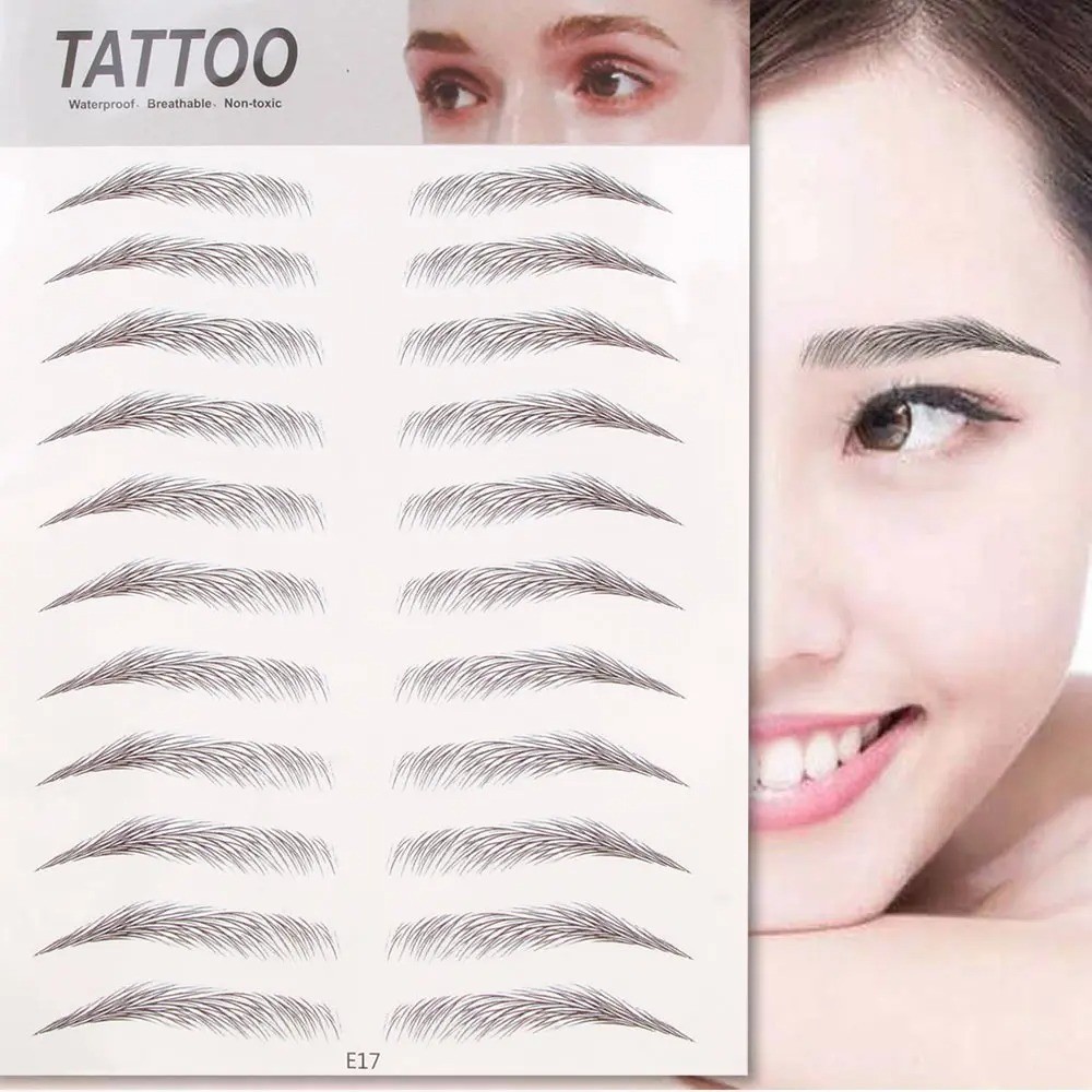 تاتو حواجب 4D ، ملصقات طباعة مقاومة للماء