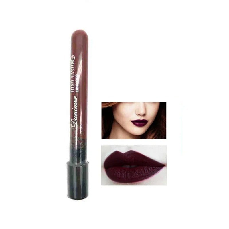 احمر شفاه + مرطب مغذي ومقاوم للماء بتصميم انيق