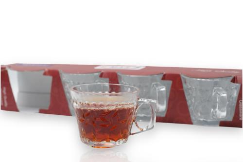 طقم كاسات شاي زجاج 4حبة