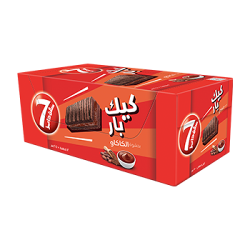 سفن دايز كيك بار بحشوة الكاكاو 12*25 جم