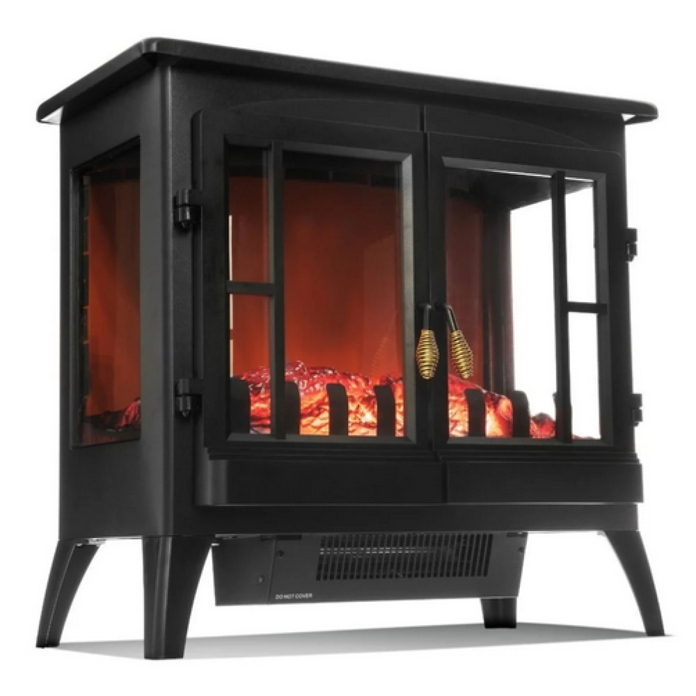 دفاية ديكور على شكل دولاب جي في سي برو أسود - GVCHT-215