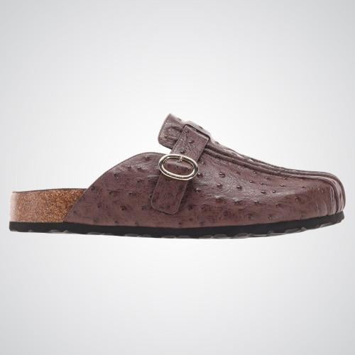 Ostrich Mules Brown