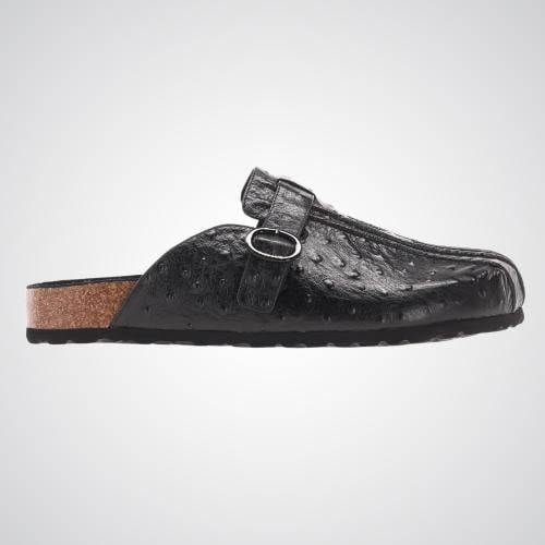 Ostrich Mules Black