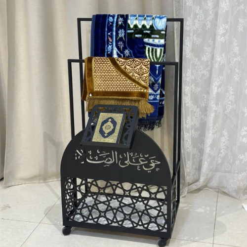 استاند تعليق سجاد صلاة حديد مع حامل مصحف
