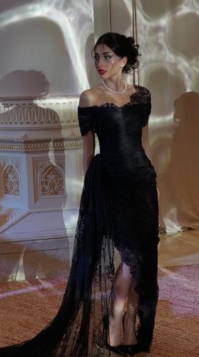 فستان سهره اسود دانتيل