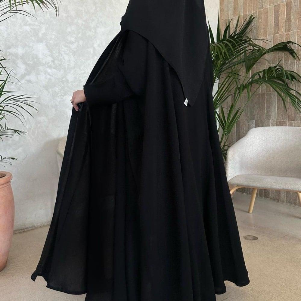 عباية اسود سادة -متجر زينة