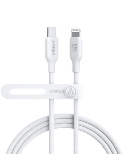 كيبل شاحن 30 واط Anker USB-C to Lightning (Bio-Bas...