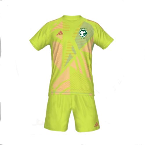 طقم حارس مرمى المنتخب السعودي الجديد 2025 أصفر ليم...