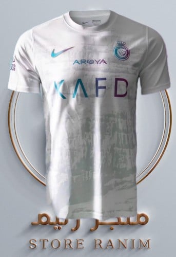 تيشرت نادي النصر الأبيض الثالث شبابي رجالي متجر رن...