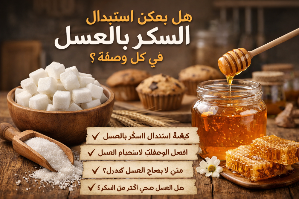 هل يمكن العسل أن يحل محل السكر في كل وصفة؟