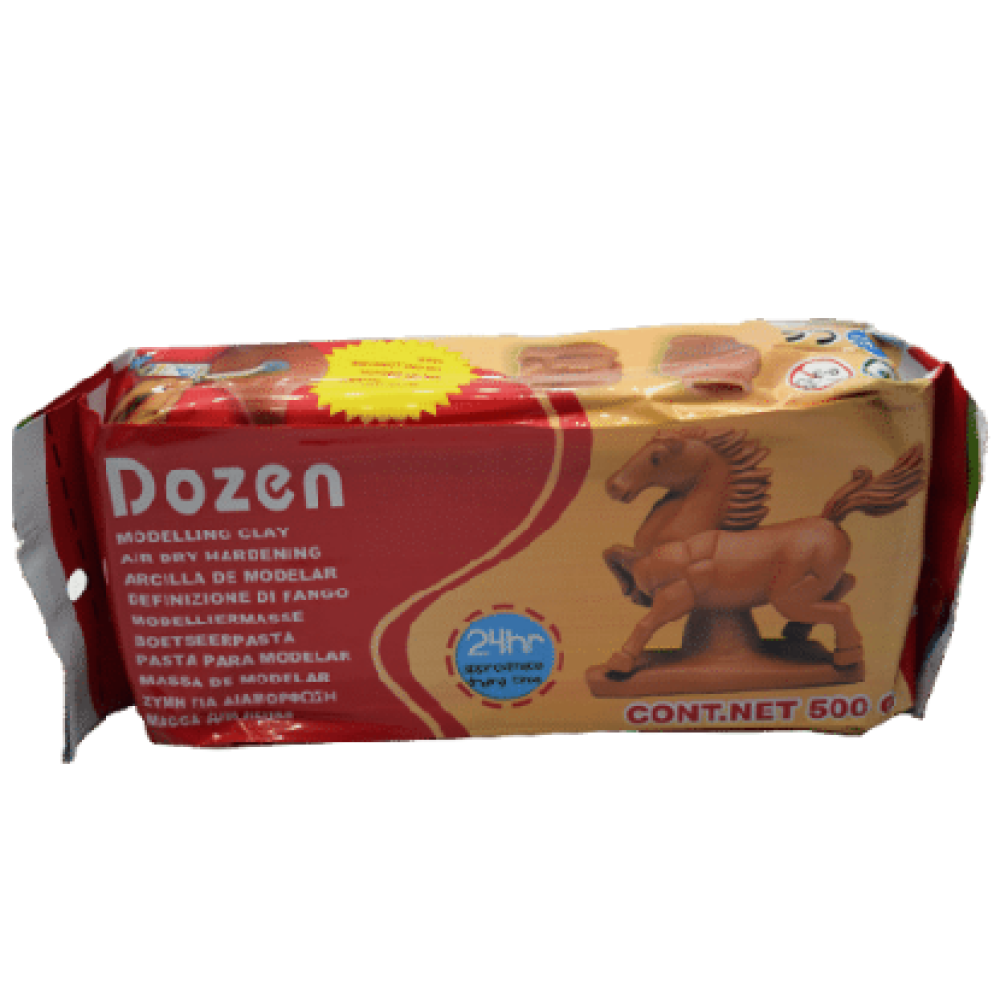 عجينة سيراميك - 500 جرام بني Dozen
