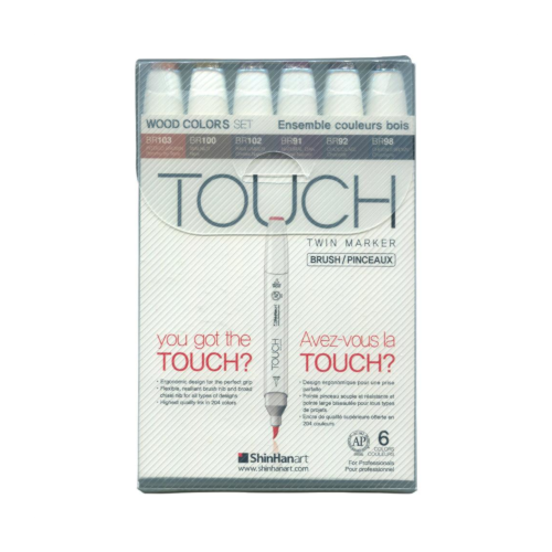 أقلام Touch Twin 6 (ألوان خشبية)