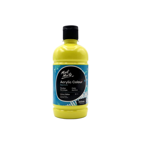 طلاء أكريليك ممتاز 500 مل -LEMON YELLOW