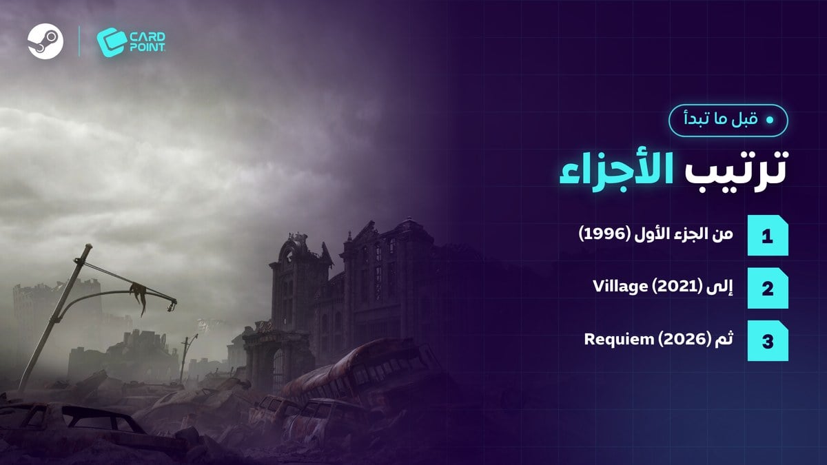 ترتيب أجزاء سلسلة ريزدنت ايفل الرئيسية