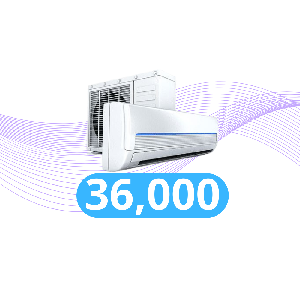 36,000 وحده ( ثلاثة طن )