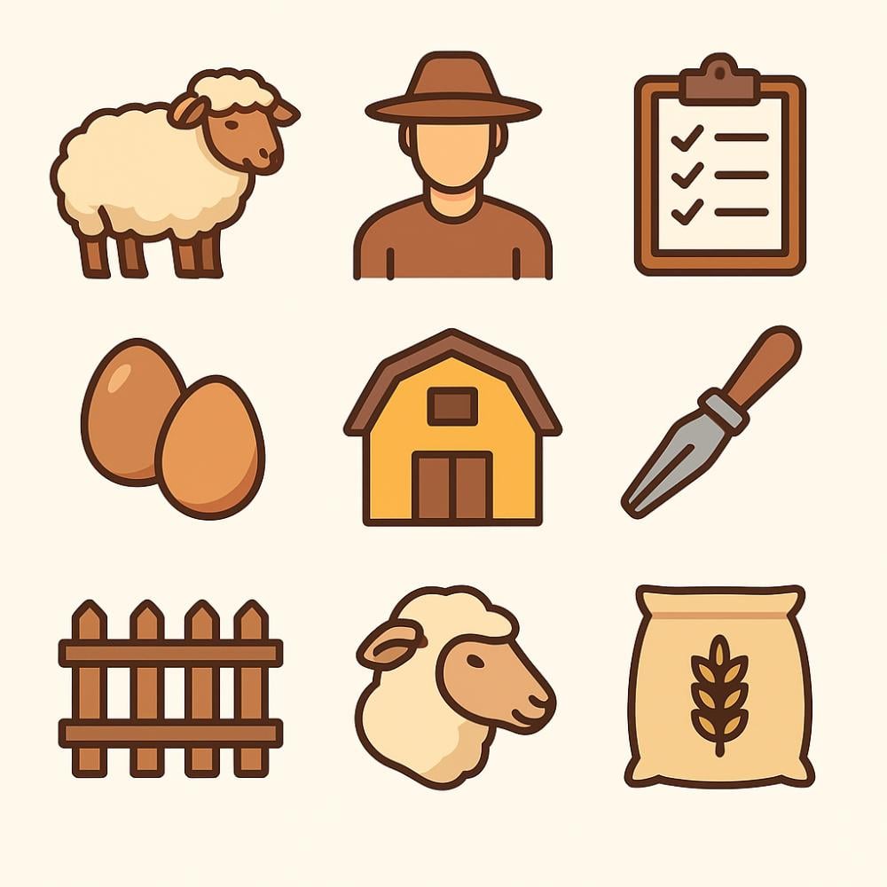 الدليل الكامل للمربّي الذكي: الأعمار والذبح والإنتاج والأوزان المثالية + نصائح المراح