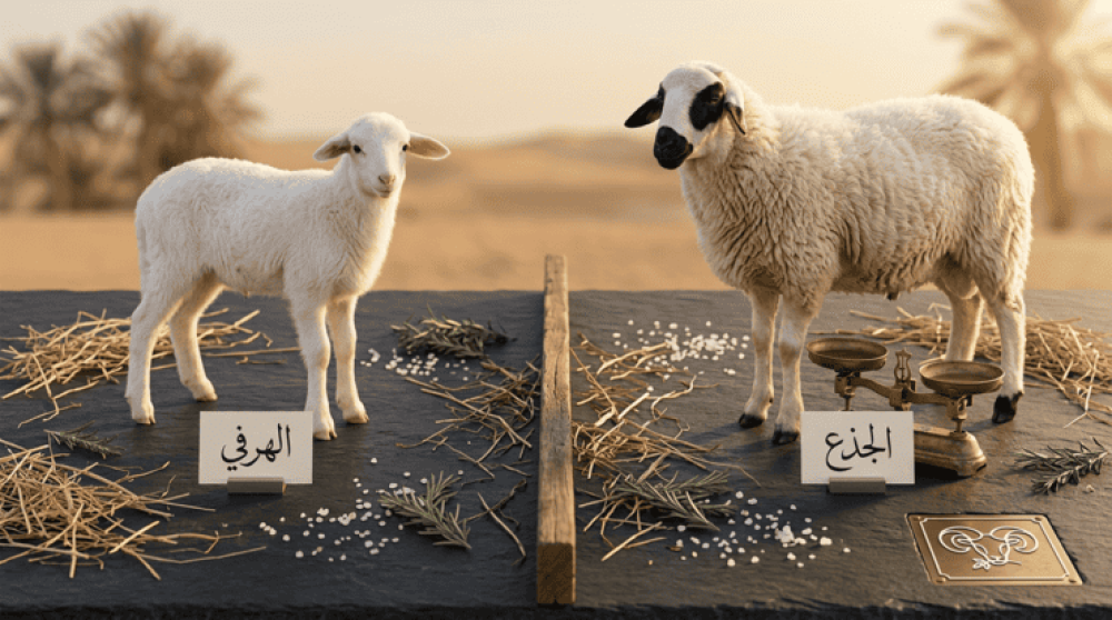 الفرق بين الجذع والهرفي — دليل شامل لاختيار الذبيحة | مراعي الكلأ