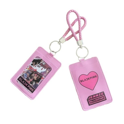 حامل البطاقة بلاك بينك - black pink holder card