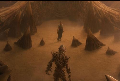 مشهد من الحلقة الأخيرة لمسلسل Stranger Things يظهر ا فيكنا و اليفين