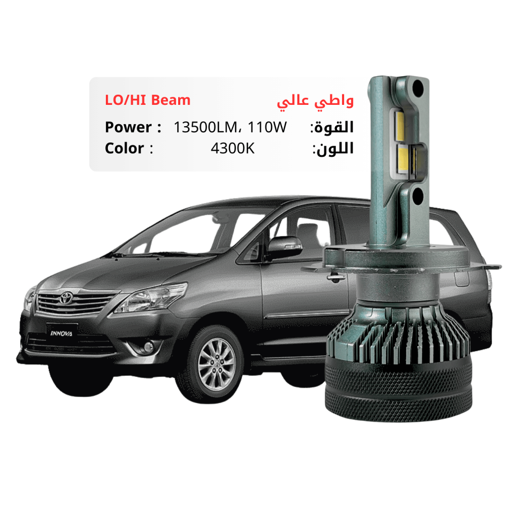 طقم ليد انوفا 2006-2015 خطين بقوة 13500LM 110W لون 4300K كريمي