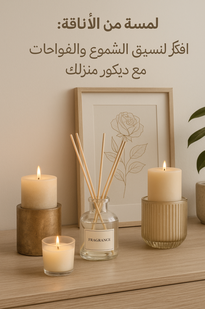 تنسيق الشموع والفواحات لديكور البيت