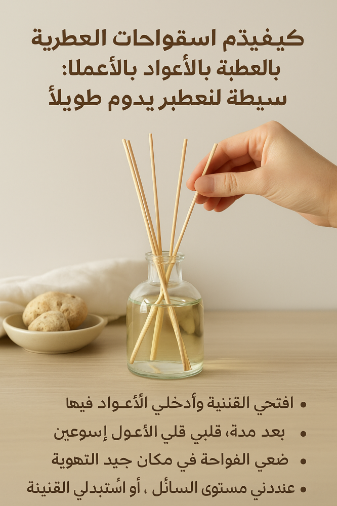 كيفية استخدام الفواحات العطرية بالأعواد