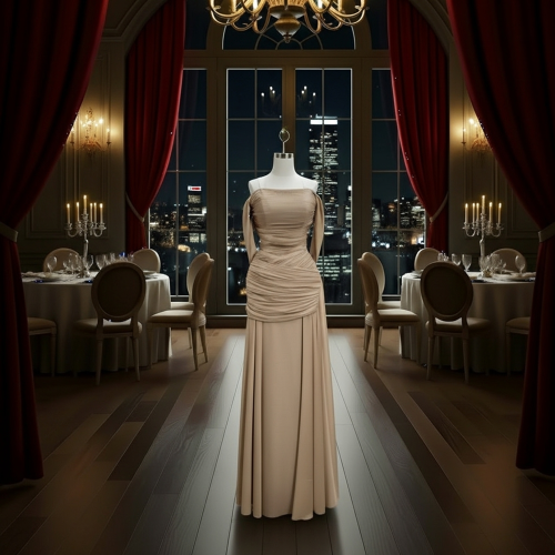 فستان شيفون ليزر