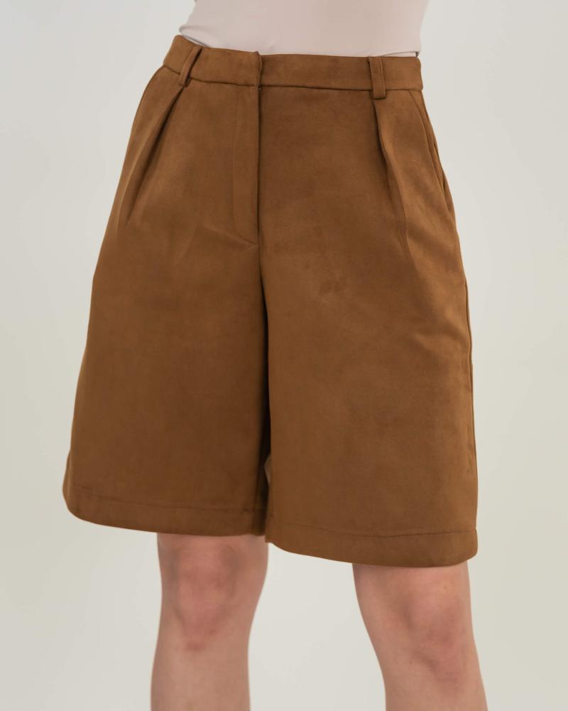 Women's Velvet Shorts in Camel & Brown – Turkish Chic | Jodtique