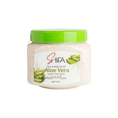 Shefa Face & Body Scrub with Aloe Vera - 500 ml - Luxury Perfumes Authentic  Care Products Shop Now at Asrarco
