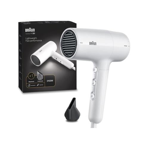 Braun Ionic Hair Dryer, White, with Drying Nozzle Model