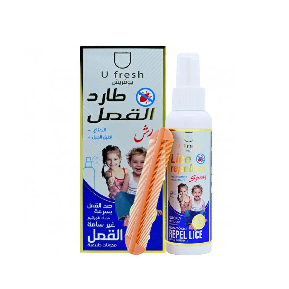 يو فريش رش طارد للقمل بالنعناع وأكليل الجبل - 120 مل