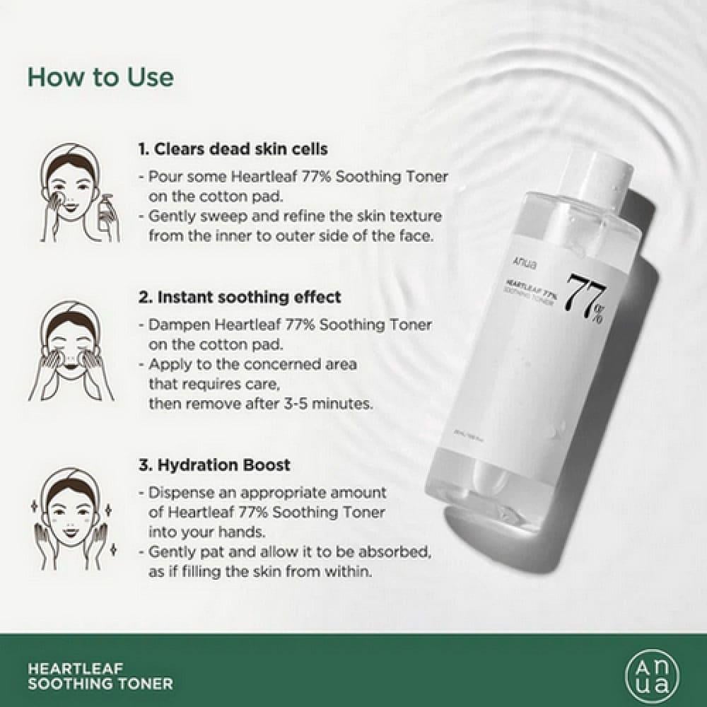 Anoa Heartleaf 77% Soothing Toner 500 ml Luxury Perfumes