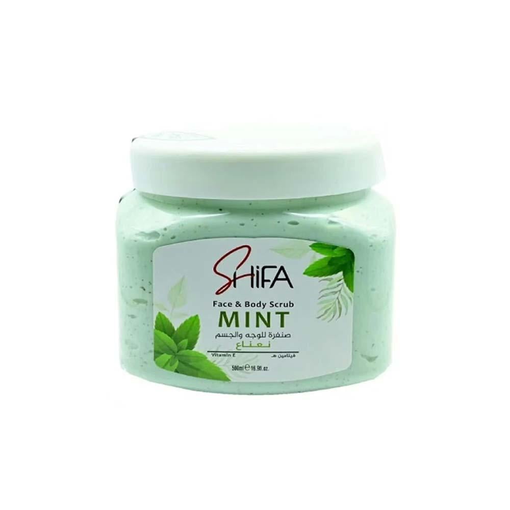 Shifa Face Body Scrub With Mint Extract 500 ml Luxury