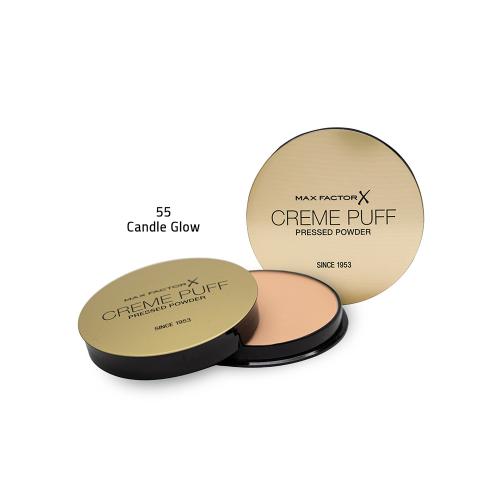 2 X Max Factor Creme Puff Face Puder 21g - Mattierendes Make-up In 55 Candle Glow